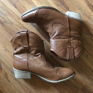 Brown Ankle Cowboy Boots